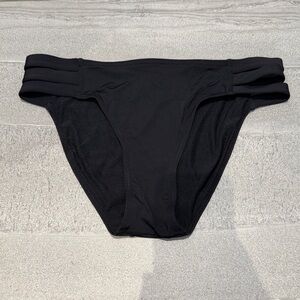 La Vie en Rose Black Bikini Bottom with Side Straps